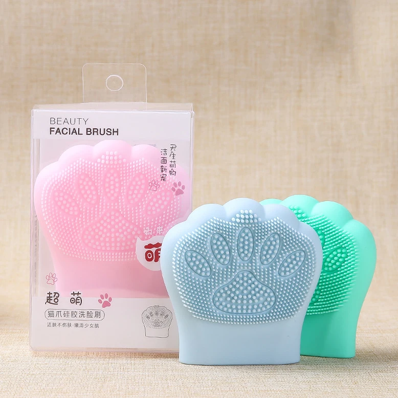 

Lameila Cat Shape Silicone Face Clean Brush Beauty Cosmetics Skin Care Deep Cleaning Silicone Facial Cleansing Brush C0372, Pink, green,blue or customized facial cleansing brush