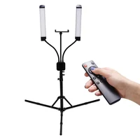 

drop shipping led beauty lamp 50W color changing USB phone ring light photographic video lighting with tripod stand