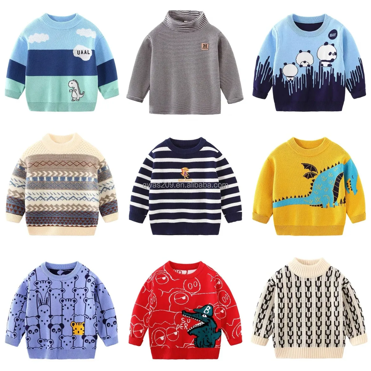 

Baby Cute Pullover Sweater Autumn Winter Children's Sweater Cartoon Quality Cotton Computer Knit Sweaters