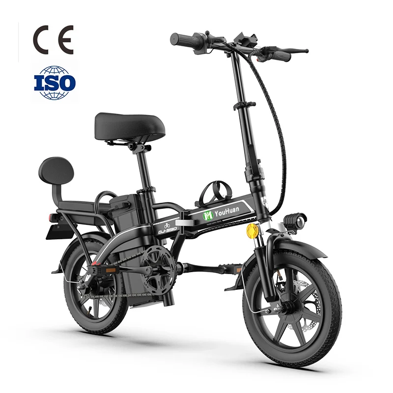 

Adult Ebike 14 inch 2 seat electric bike for sale 48V 350W Motor foldable electric city bike