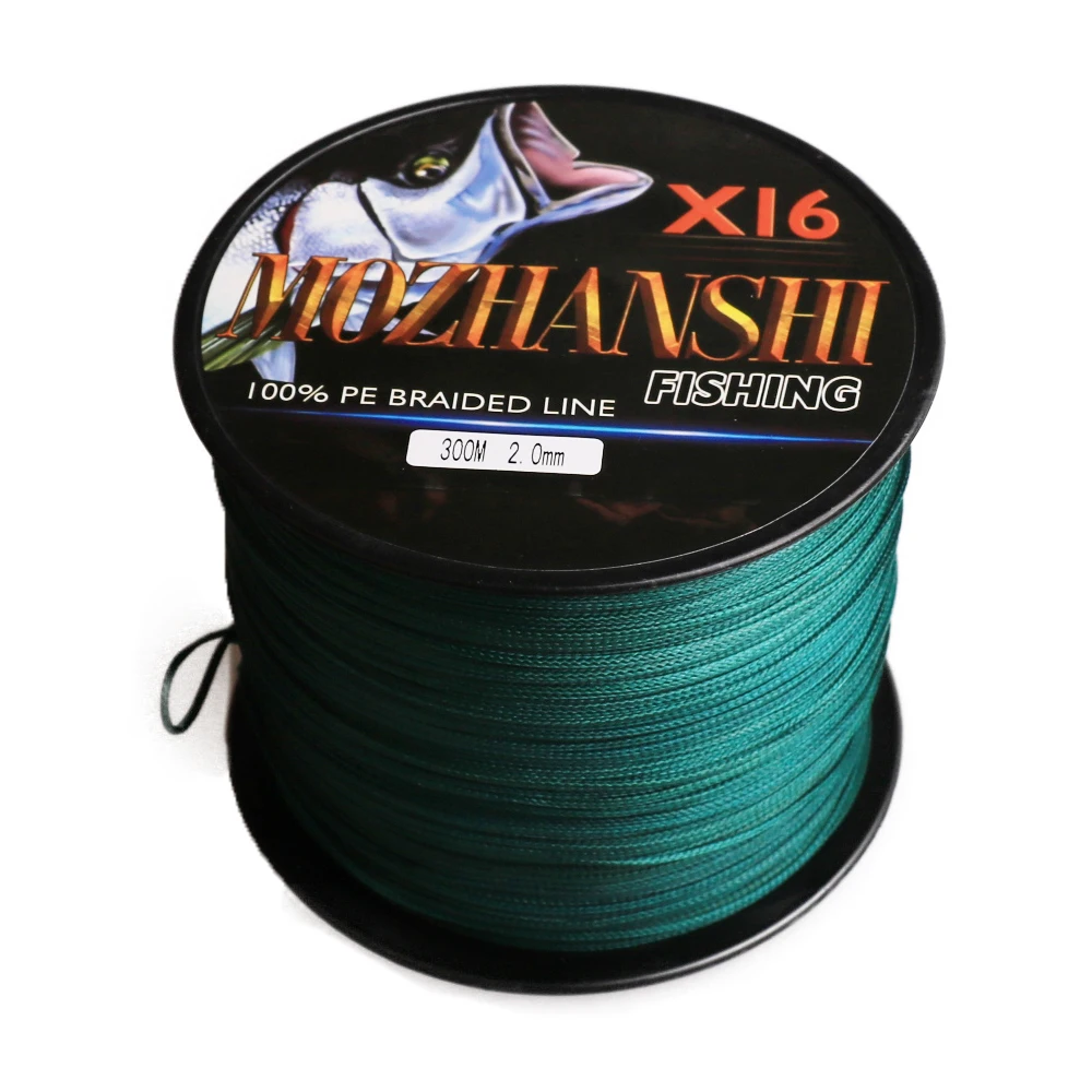 

MOZHANSHI 16 Strands 100M-2000M Super Strong 0.16MM-2.5MM 100% PE Braided Multifilament Fishing Line, Black,blue,green,yellow,white,red,grey, multicolor and so on