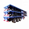 Wosheng durable new type 2 axle flat trailers flatbed truck dimensions 12m flatbed semi trailer