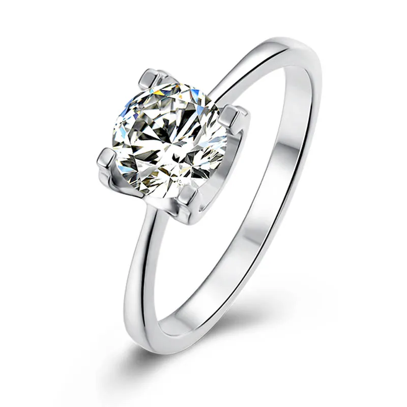 

925 Silver Jewelry Best Quality 1ct 6.5mm Moissanite Solitaire Ring