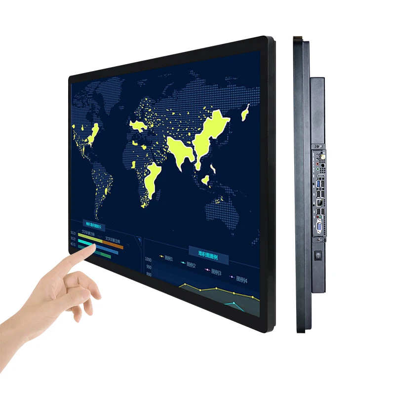 

Pure flat open frame 43 inch touch screen kiosk with wall mount bracket