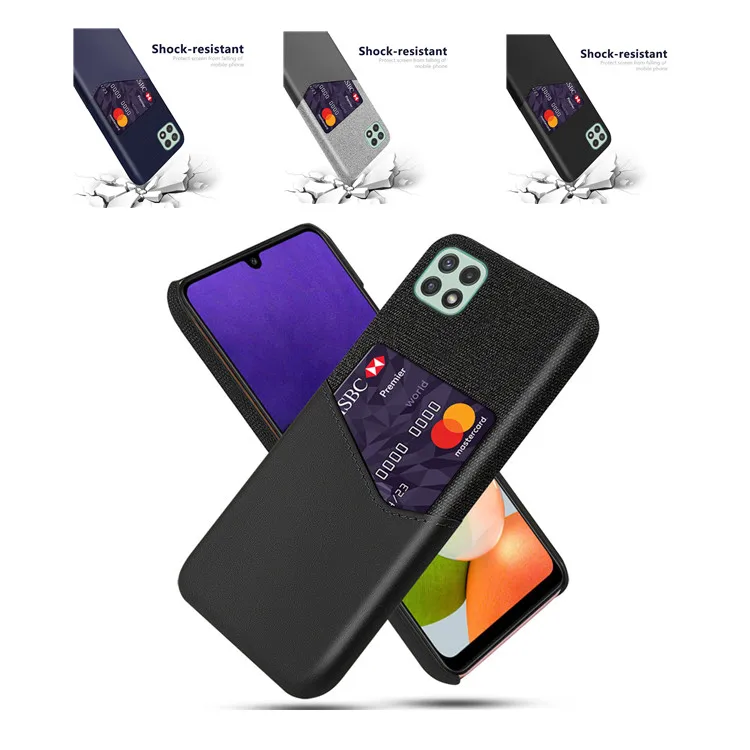 

For Samsung A22 4G 5G business Leather Anti-slip Phone Case Slim Fit with Card Slot Cloth Cover Phone Cases For samsung A52 A72, 5 colors