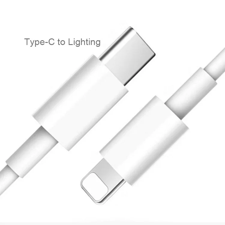 

18W I Phone PD Type C To Lighting 4A Fast Charging Data USB cable, White