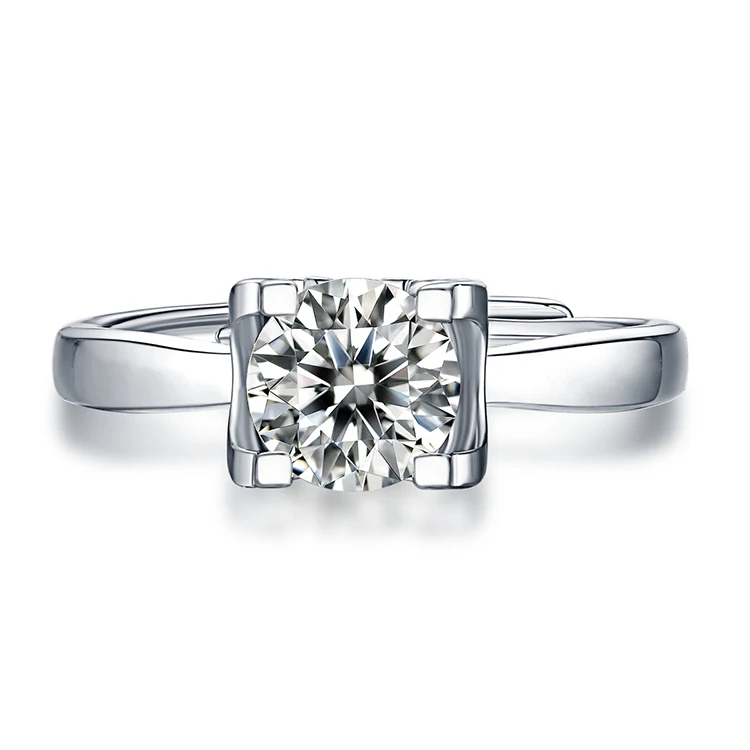 

Thriving Gems Factory Wholesale 925 Sterling Silver Quality Moissanite Diamond Engagement Rings for Women