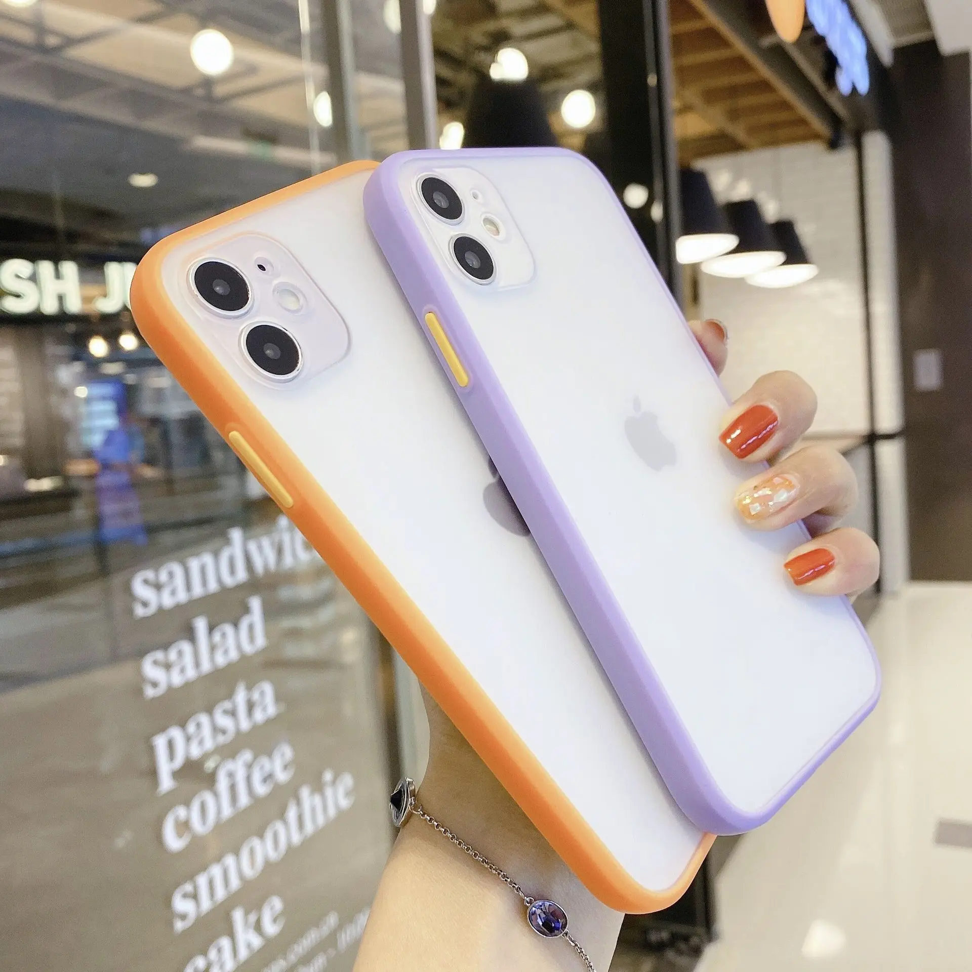 For Iphone 11 Straight Edge Rubik's Cube Skin Feel Phone Case Frosted