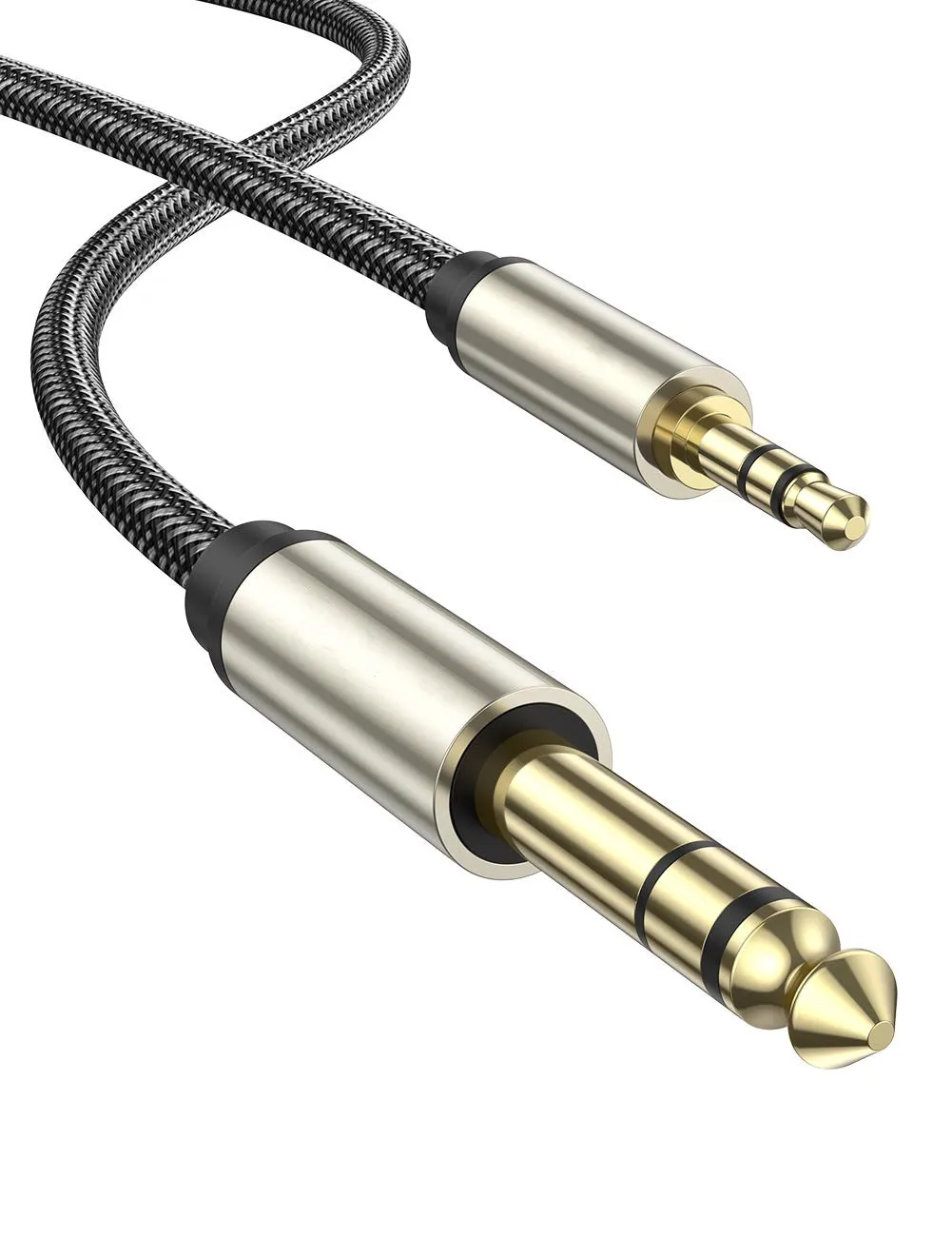 

3.5mm to 6.35mm Adapter Aux Cable for Mixer Amplifier CD Player Speaker Gold Plated Male Audio Cable 3.5 Jack to 6.5 Jack