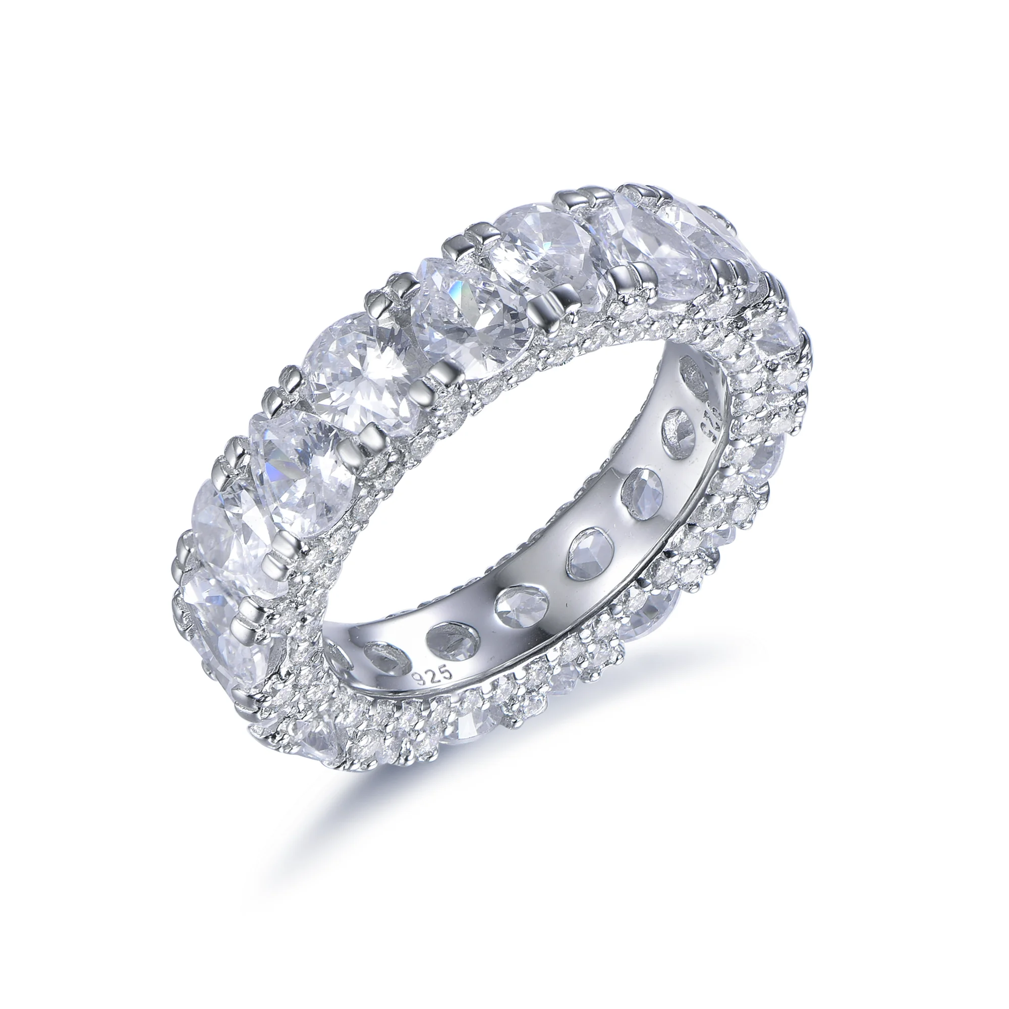 

2021 Newest Design Sterling Silver with CZ Eternity Band Ring