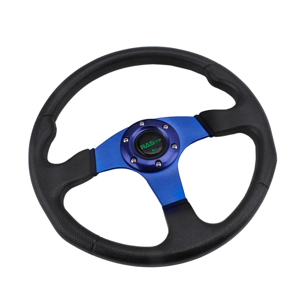 

FREE SHIPPED FROM USA Universal 14inch Steering Wheel PU Car Racing Sport Wheel Wheel