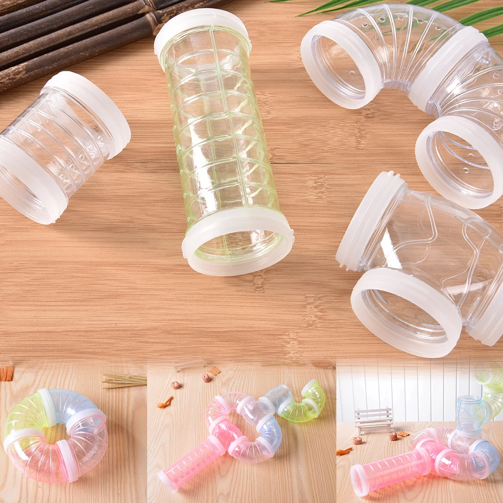 

U-type Plastic DIY Pipe Line Tube Training Playing Connected External Tunnel Toys For Small Animal Hamster Cage Product Supplies
