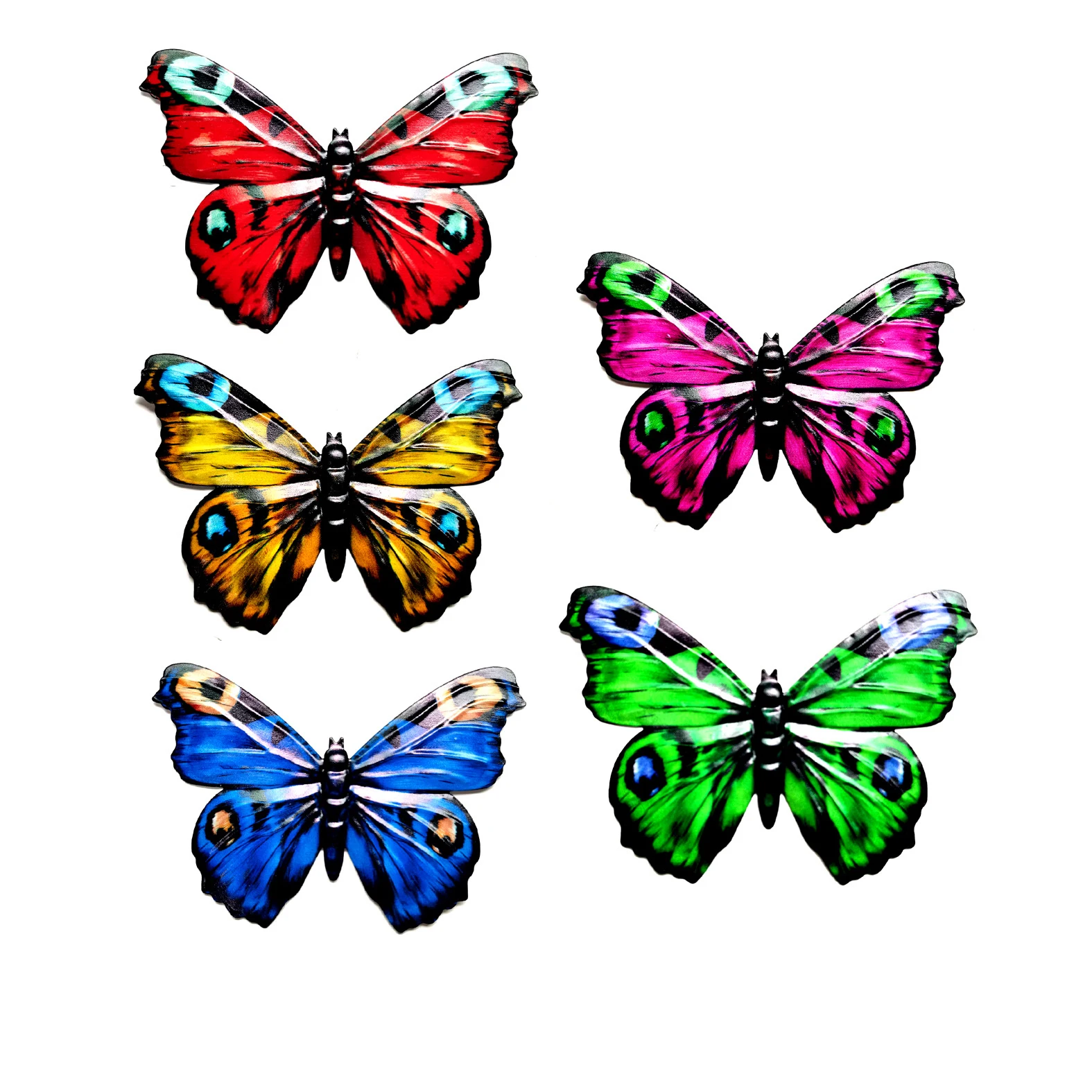 

Set of 5 Iron Wall Hanging Butterfly Indoor Outdoor Wall Metal Butterfly