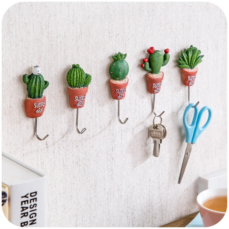 

Utility Wall Hook Rack Hanger Sticky Cable Plug Holder cartoon Storage Organizer Set for Coat Clothes,Towel,Wreath,Key,Hat, Green