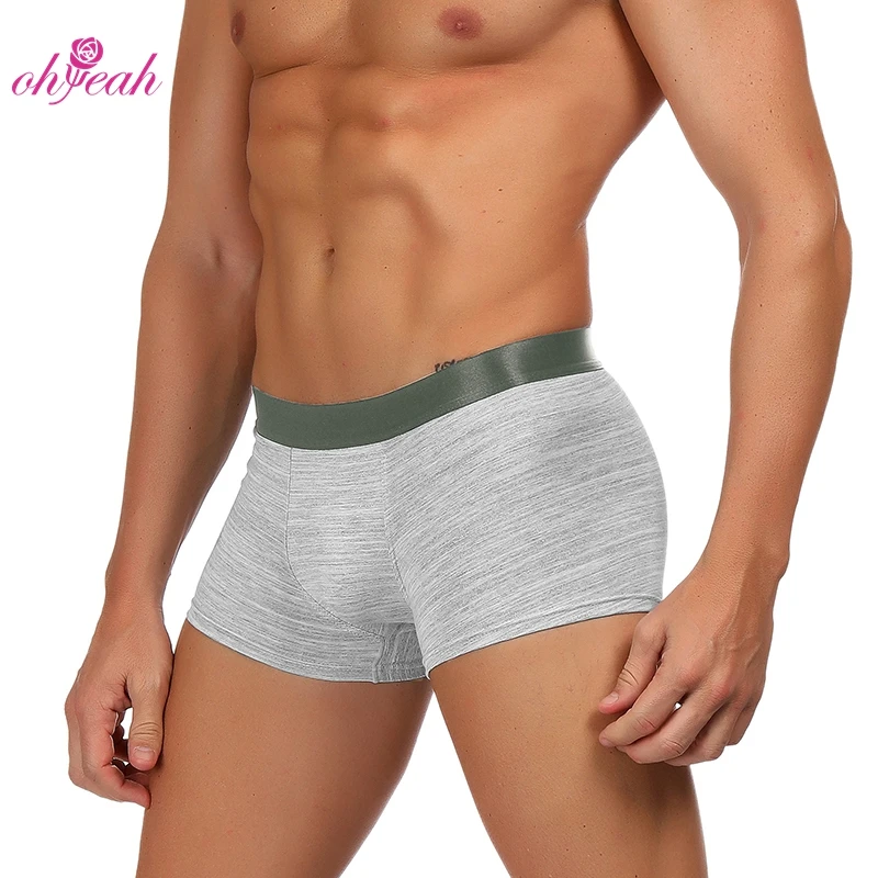 

Wholesale Gray Comfortable Breathable Panties Men Underwear Cotton Knickers Elastic Undies Boxer Briefs Wholesale