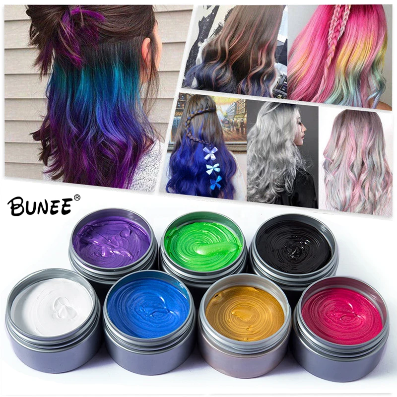 

Custom Brand Temporary Clay Cream Paint Wax Hair Dye Styling Party Hair Color Wax