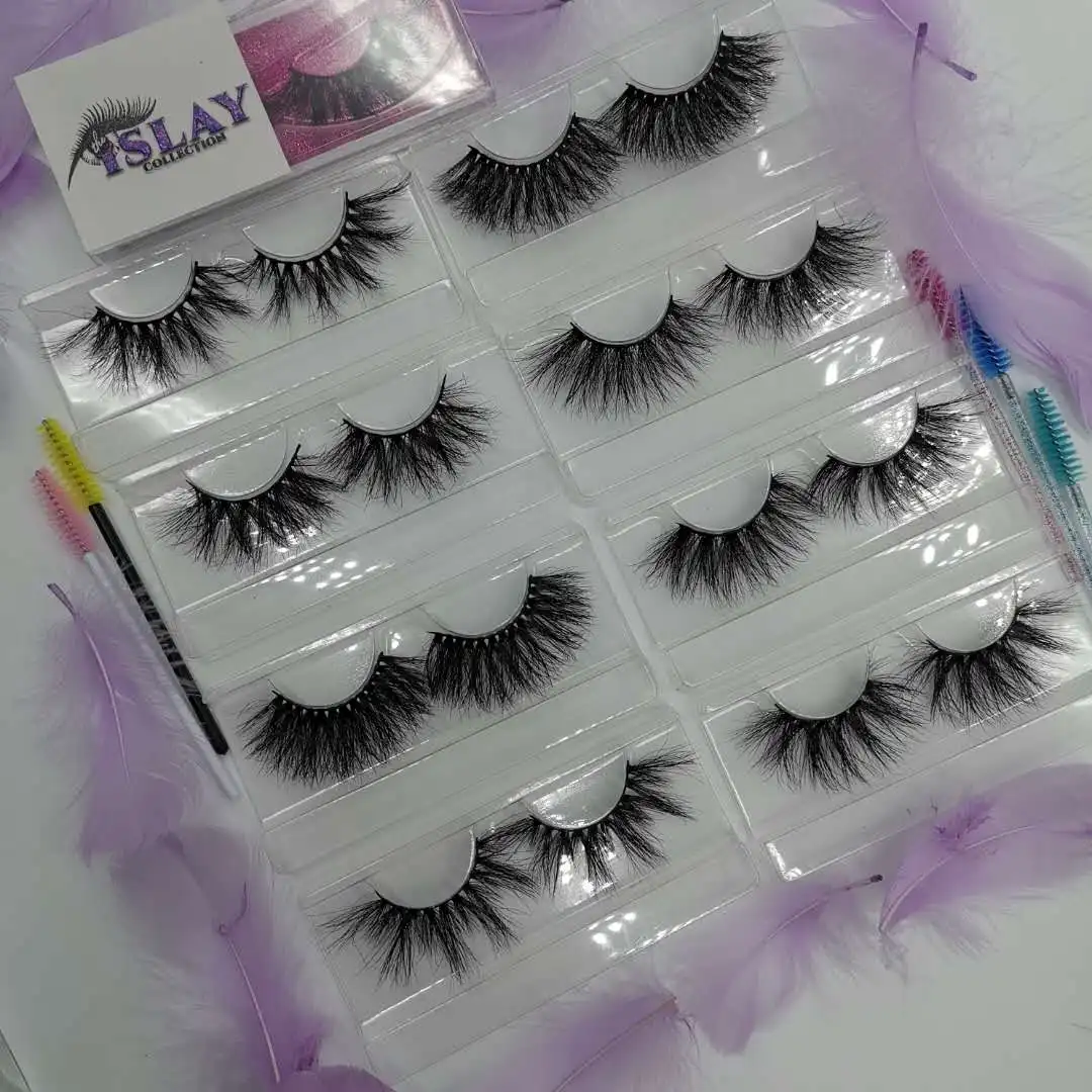 

3d Luxury Mink Lashes Create Own Brand Private Label Eyelashes Lash Packaging Lashes3d Wholesale Vendor 25mm, Black