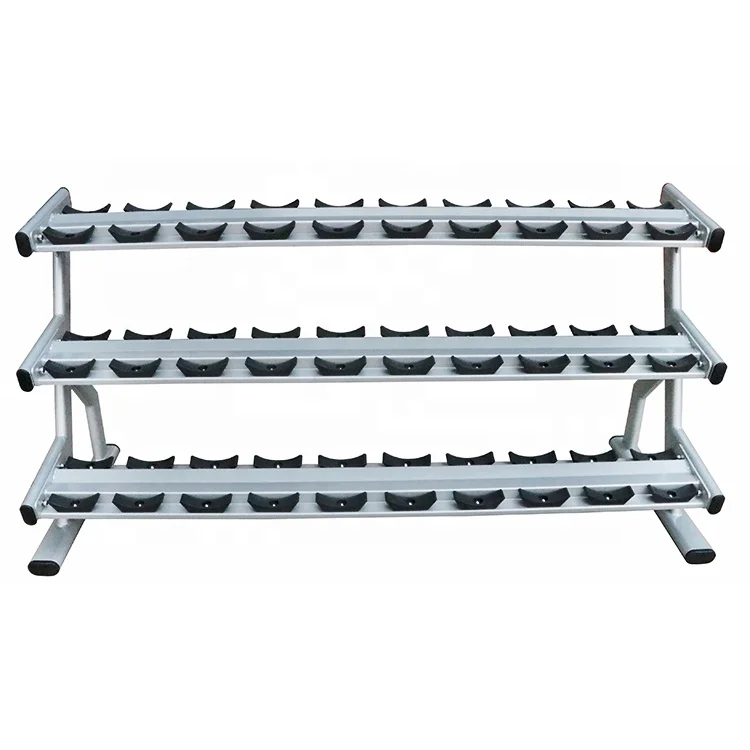 

Commercial fitness gym equipment 3 tier portable dumbbell rack, Can be customized