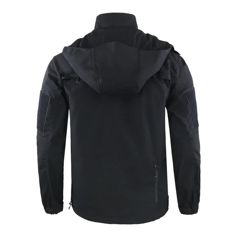 

100% Polyester waterproof wear resistant black color military combat us navy jackets men, Black, camoulage