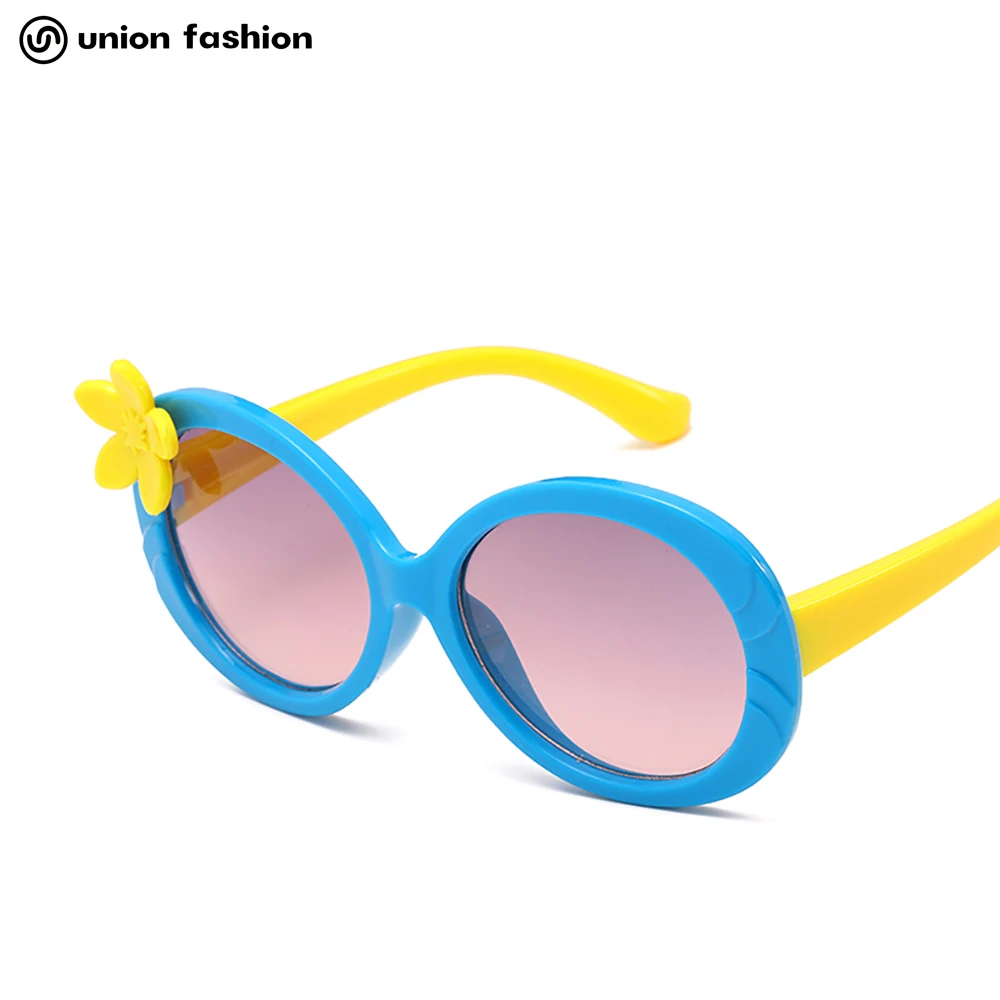 

Wholesale High-class New Fashion Unisex Cute Flower Round Kids Sunglasses, 6 colors