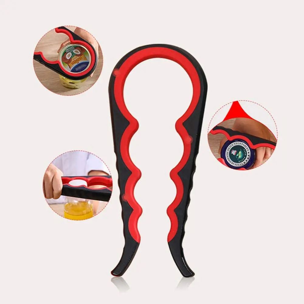

Easy Open And Easy Twist Quick Opening Slip Resistant Kitchen Twist Tool 4 in 1 Multifunctional Jar and Bottle Opener, Red, pink, green, blue and etc