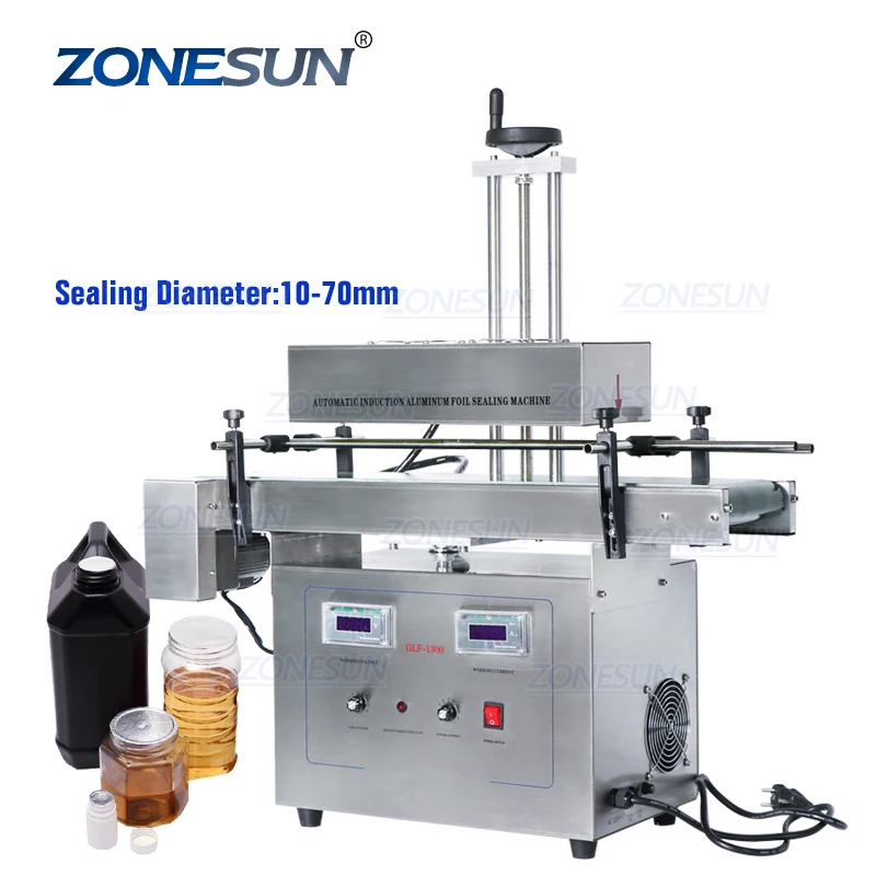 

ZONESUN ZS-FK1300 Automatic Continuous Plastic Bottle Heat Sealing Electromagnetic Induction Aluminum Foil Sealing Machines
