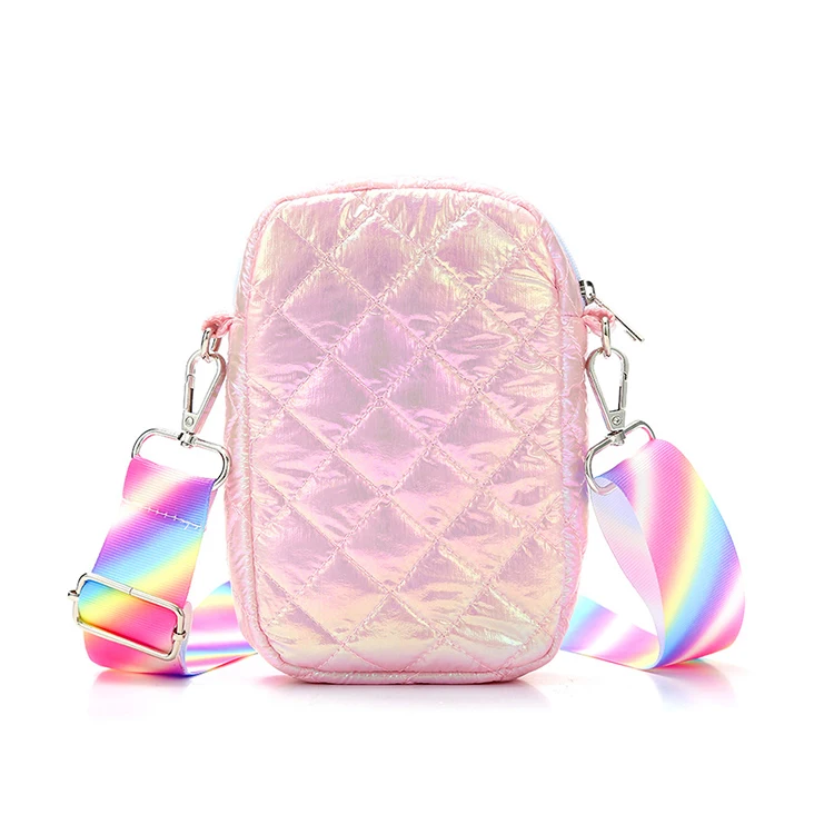 

Iridescent Children Sling Crossbody Shoulder Bag, Customized color