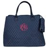 Wholesale Zippered Large Monogrammed Women Quilted Tote