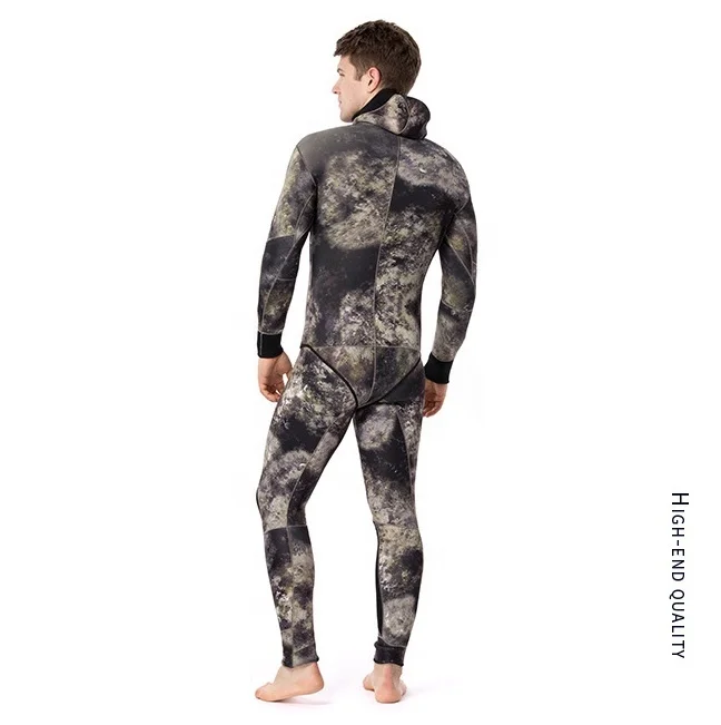 
5MM Two Piece Warm Camouflage Surfing Wetsuits Long Sleeve Unisex Adults Diving Wetsuits 