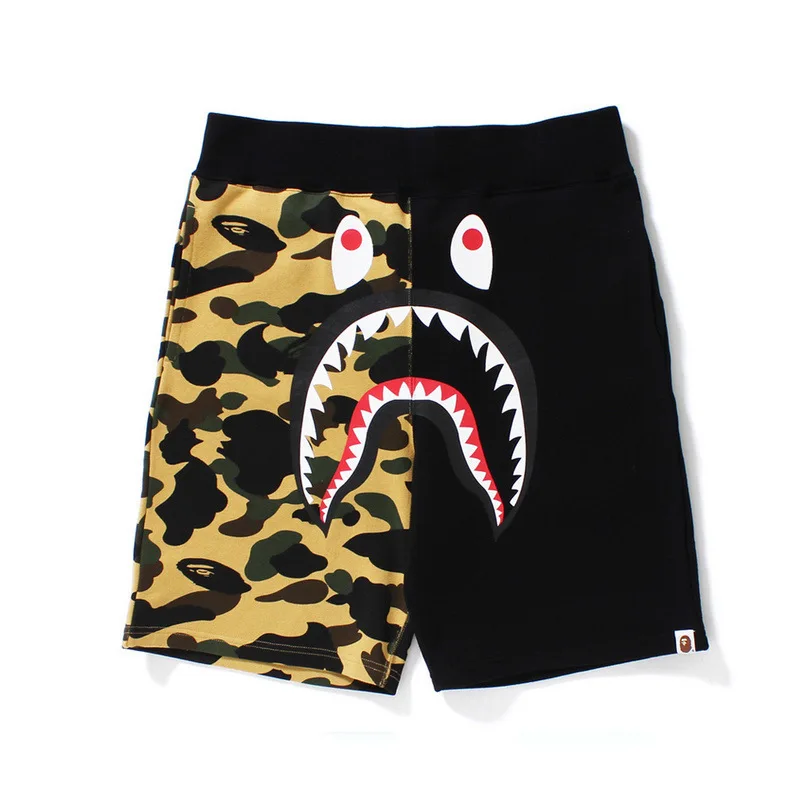 

Wholesale High Quality Bape Short Sets Camouflage Bape Shark Shorts, 3 colors