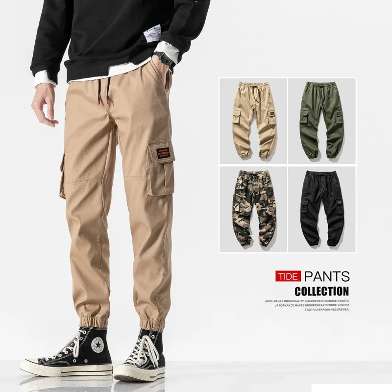 

Casual pants for men 2021 summer Korean version youth trend cargo pants for boys sports JOGGER PANTS, Customized color