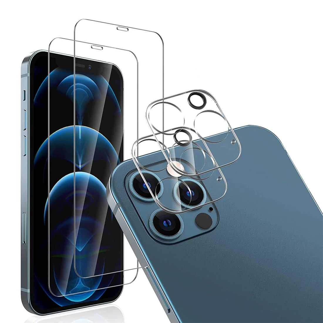 

2021 hot sale mobile phones tempered glass screen protector for iPhone 11 12 13 Pro Max mini With Camera Lens protector