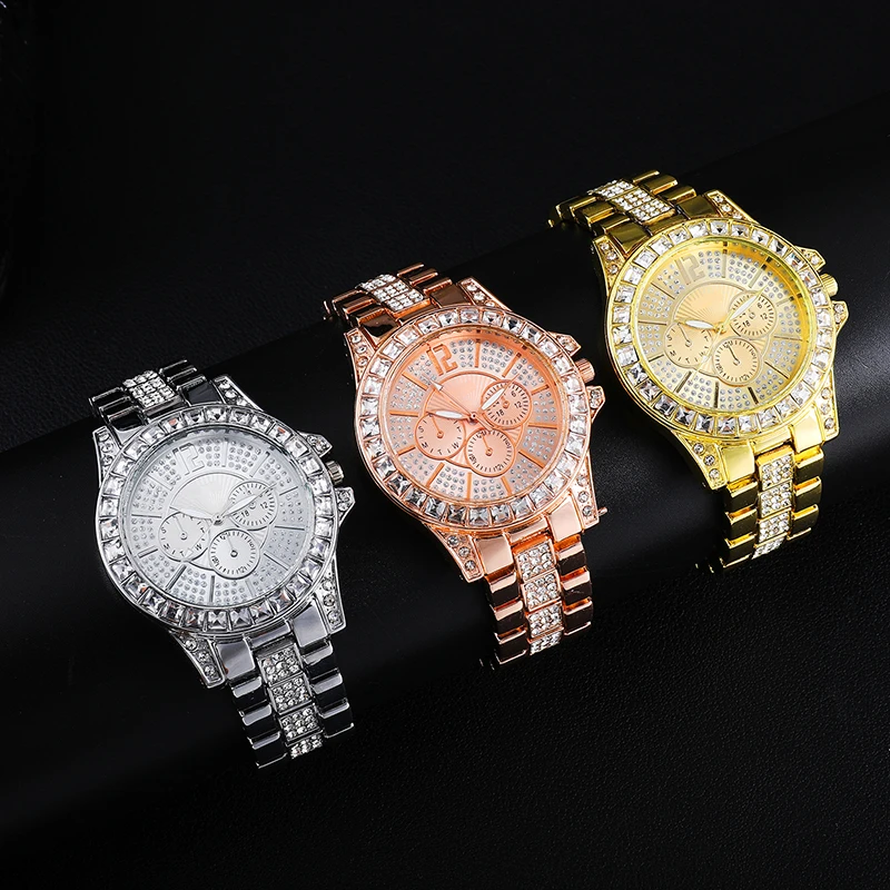 

2021 Hip Hop Iced Out Bling quartz Watches For Mens Jewelry