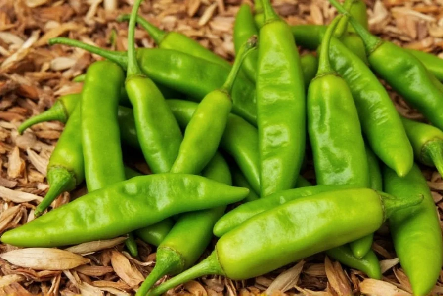 Home garden with serrano chile plants