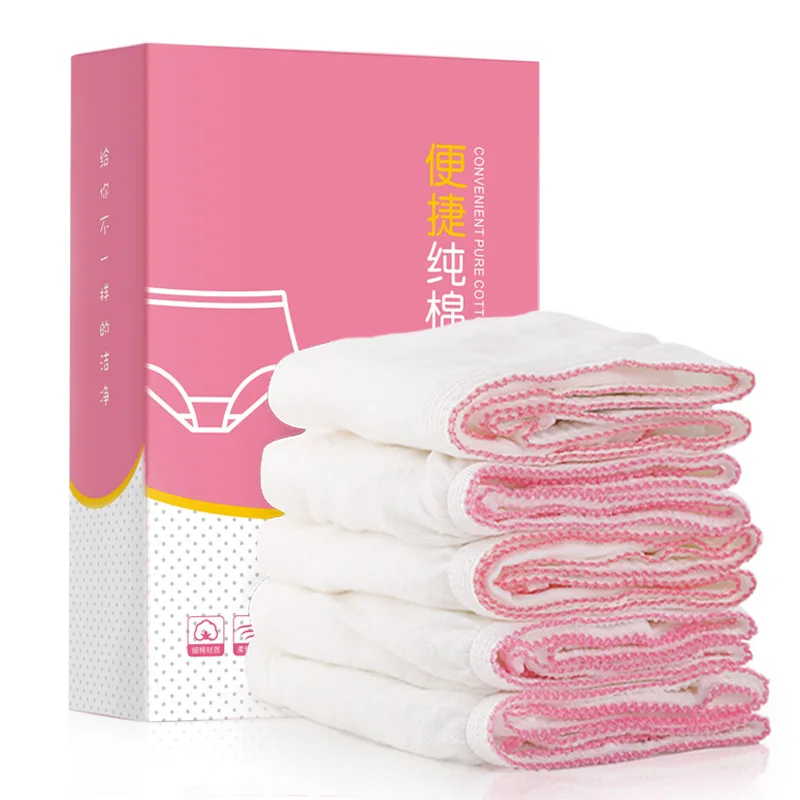 

Hot Sale Women Disposable Underwear Ladies Pure Cotton Postpartum Travlel Men Disposable Panties