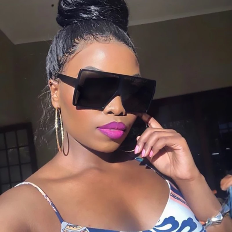 

Cheap Oversized Sunglasses Women Retro Gradient Sun Glasses Men Vintage Shades Eyewear Big Frame Glasses