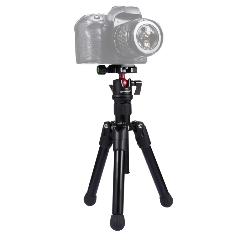 

Pocket Mini Microspur Photos Magnesium Alloy Tripod Stand Tabletop Tripod for DSLR & Digital Cameras, Black