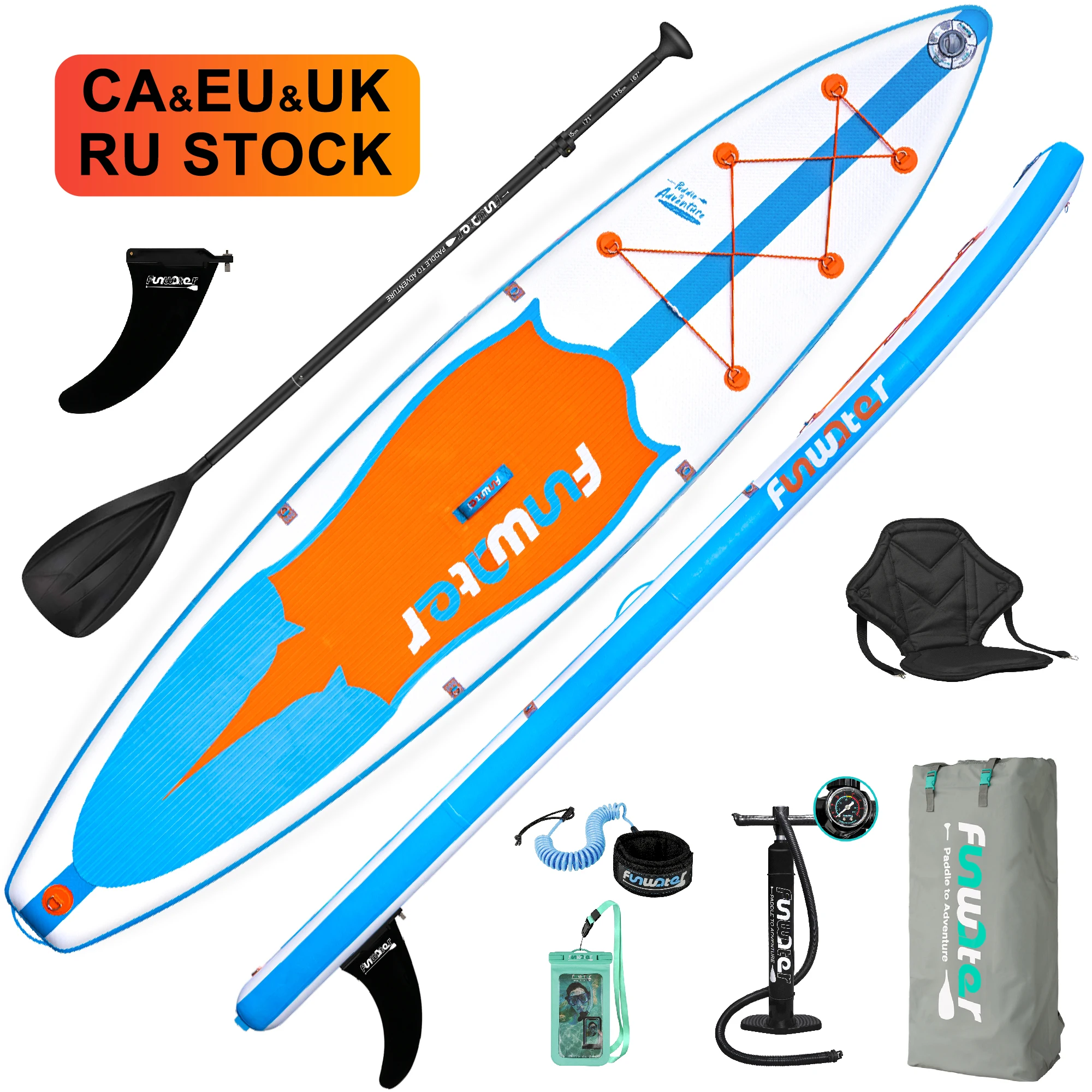 

FUNWATER Dropshipping OEM sup surf paddle inflatable sup seat 11ft paddle board sup board funwater paddle surf surfboard