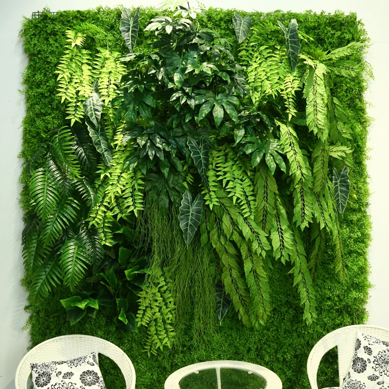 

New hot sale eco friendly customized artificial grass wall plant panels indoor outdoor green artificial wall covering garden