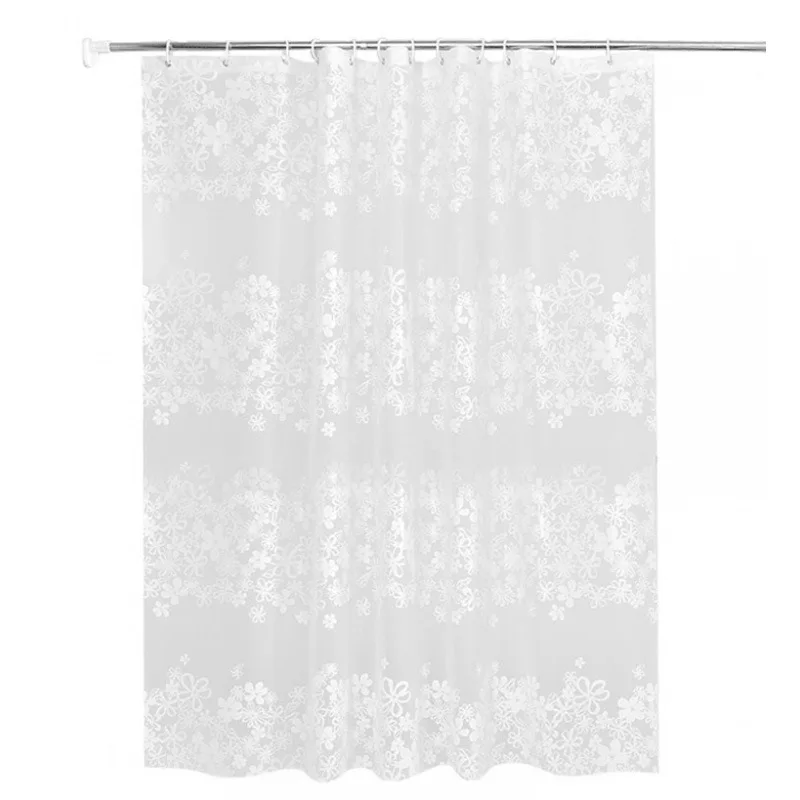 

DB 72 x 72 Inch Flower Waterproof PEVA Curtains Liners With 12 Metal Hooks Farmhouse Shower Curtain Custom