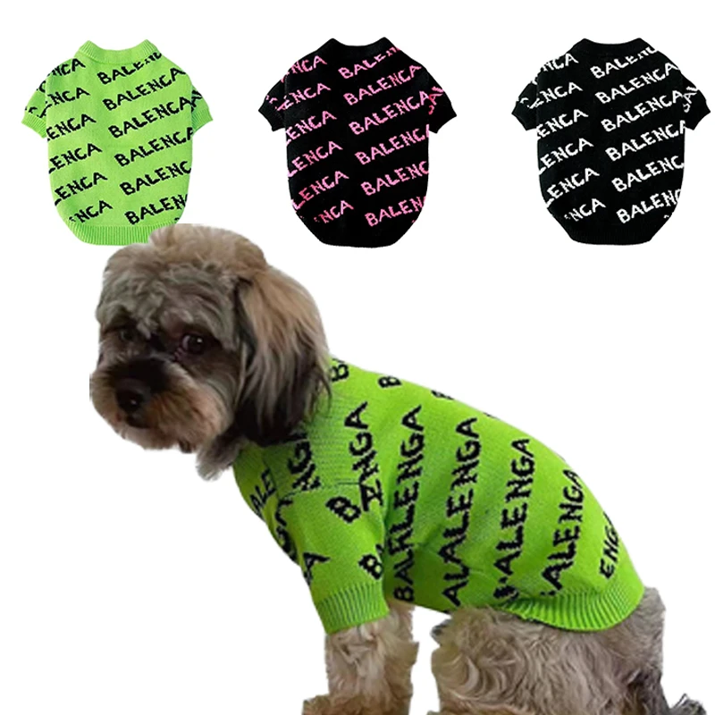 

Luxury Design Fashion Cheap Pretty Puppy Pet Clothes Winter Sweater for Dogs Wool CLASSIC Picture Sustainable Shine Letter