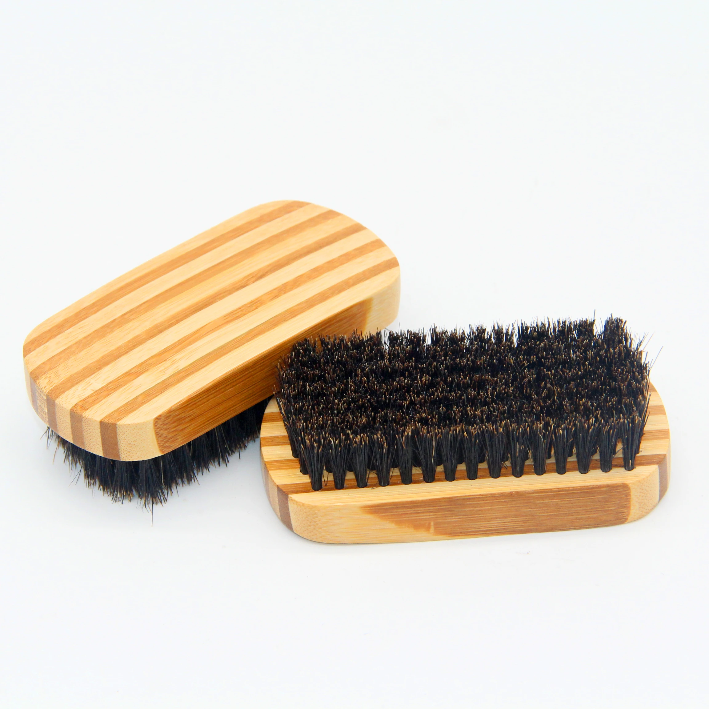 

Nature Zebra Bamboo 100% boar bristle hair beard brush custom logo for mens beard grooming kit