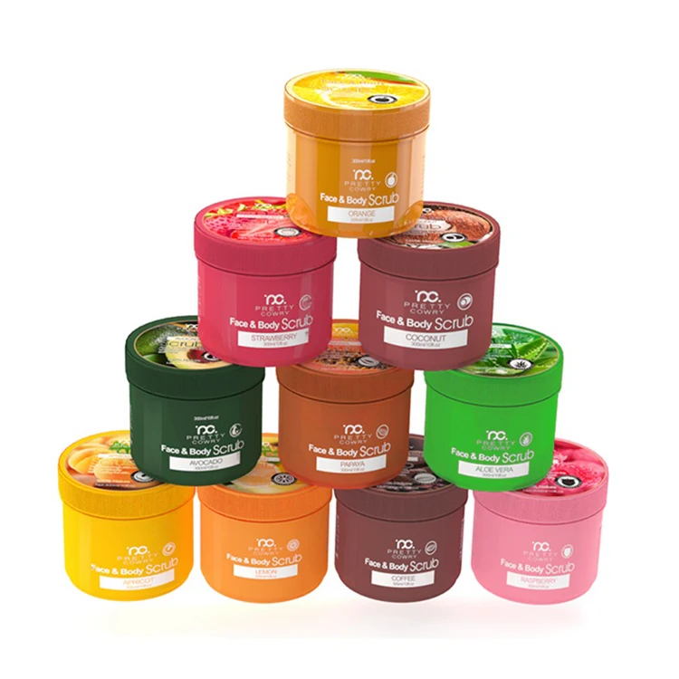 

Oem Wholesale Custom Private Label Natural Skin Care Scrub Organic Exfoliate Whitening Fruit Sugar Body Scrub