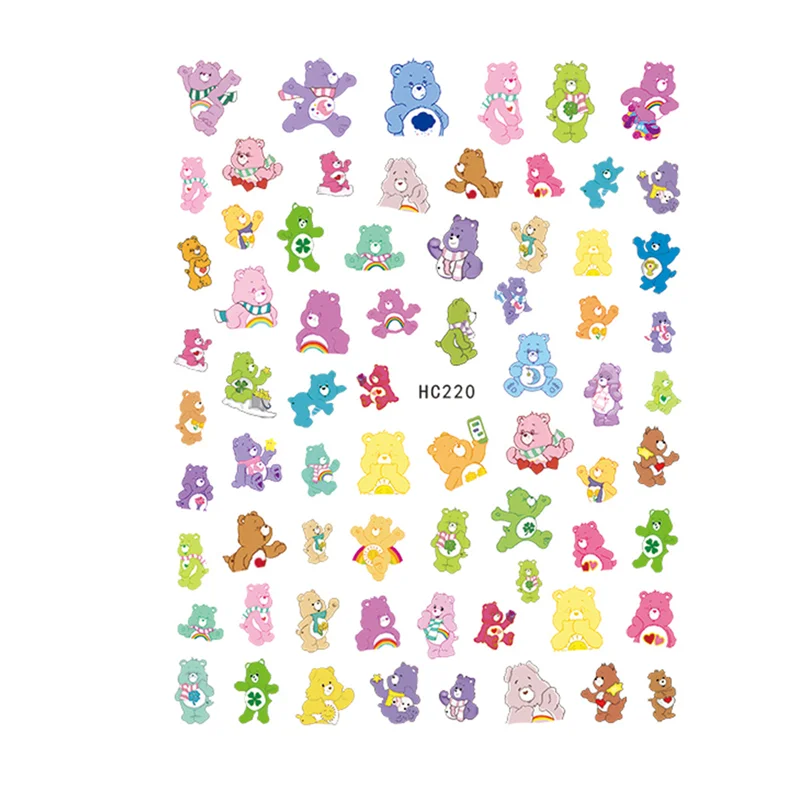 

2021 New Cute Candy bear nail stickers