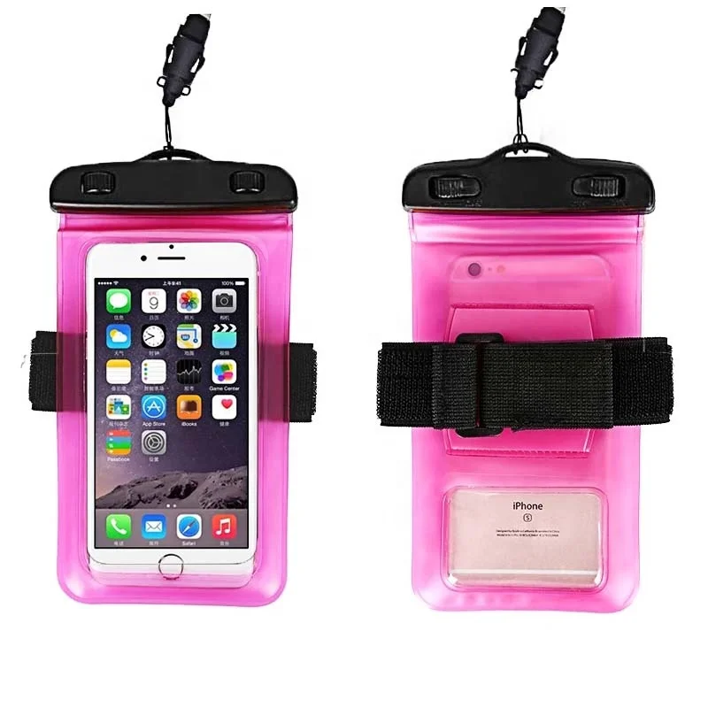 

ABS Waterproof Cell Phone Bag with Armband PVC Pouch Mobile Accessories