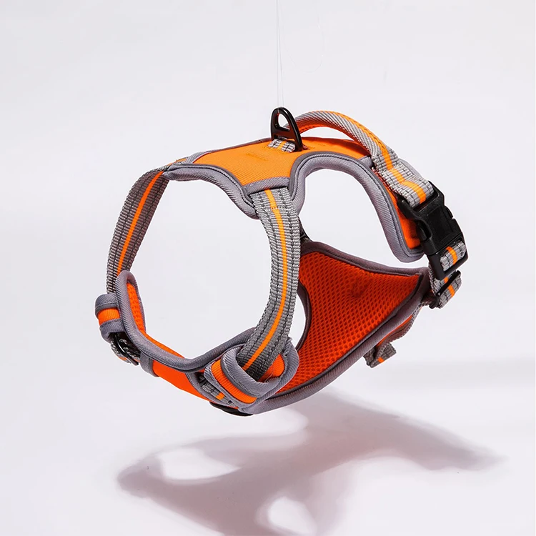 

2021 Reflective Dog Harness Adjustable No-pull Pet Saddle Vest Custom Dog Accessories