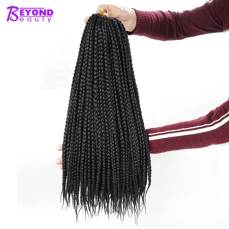 

Wholesale 3X Box Braid Hair Pre Twisted crochet braid hair extension Ombre box braid hair for African Women janet collection