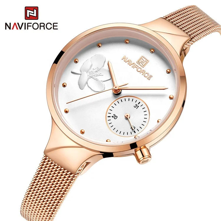 

Naviforce NF5001S Watches Womens Brand Top Luxury Waterproof Quartz Ladies Wrist Watch Date Display Clock Gift For Wife Relogio