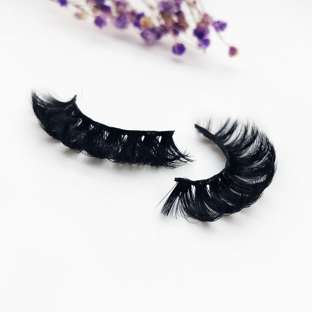 

Wholesale False Eyelash 3d Faux Mink 10mm D Curl Russian Volume Strip Lashes Natural Long Cruelty Free Russian Strip Eyelashes
