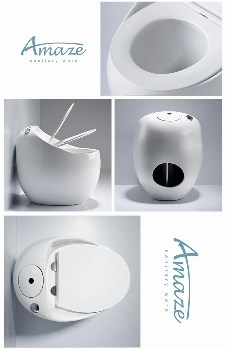 Amaze ceramic luxury new egg design one piece siphonic expensive toilet factory